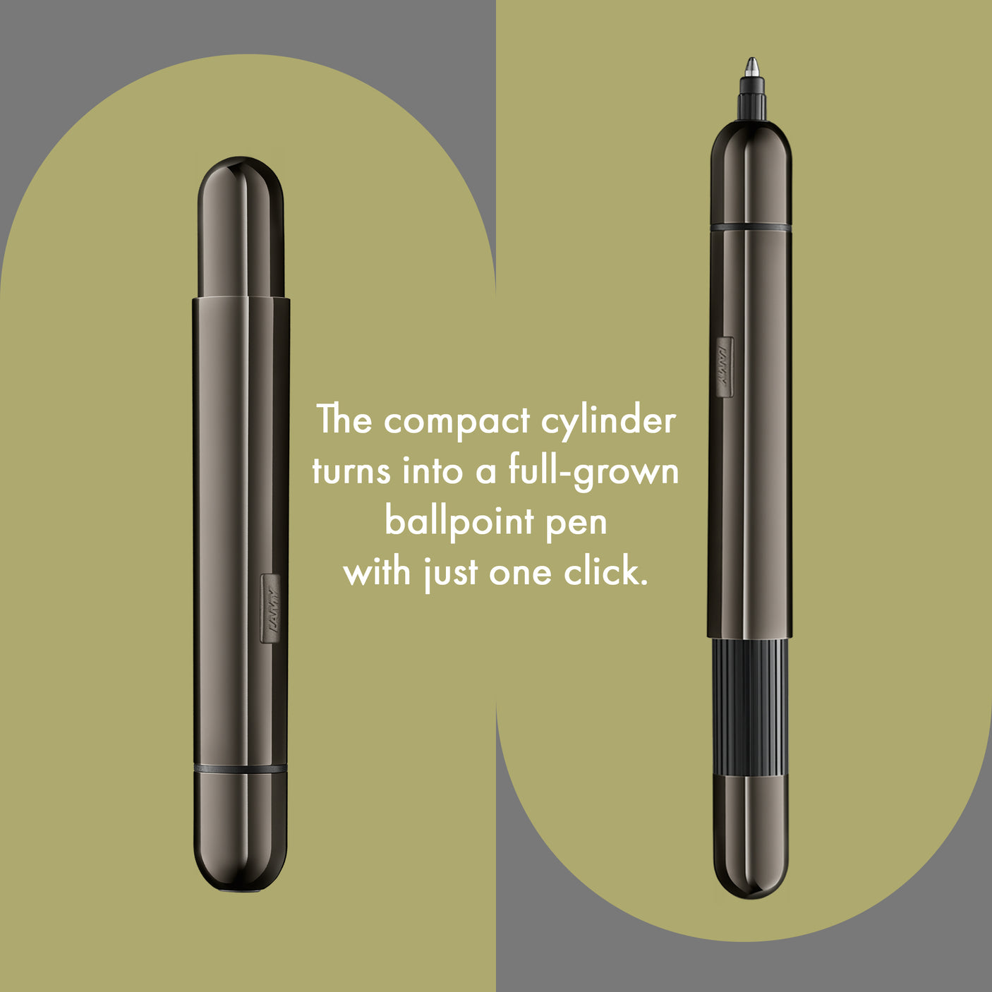 LAMY 281 pico Lx Ruthenium Ballpoint Pen and Leather Pouch set
