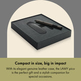 LAMY 281 pico Lx Ruthenium Ballpoint Pen and Leather Pouch set