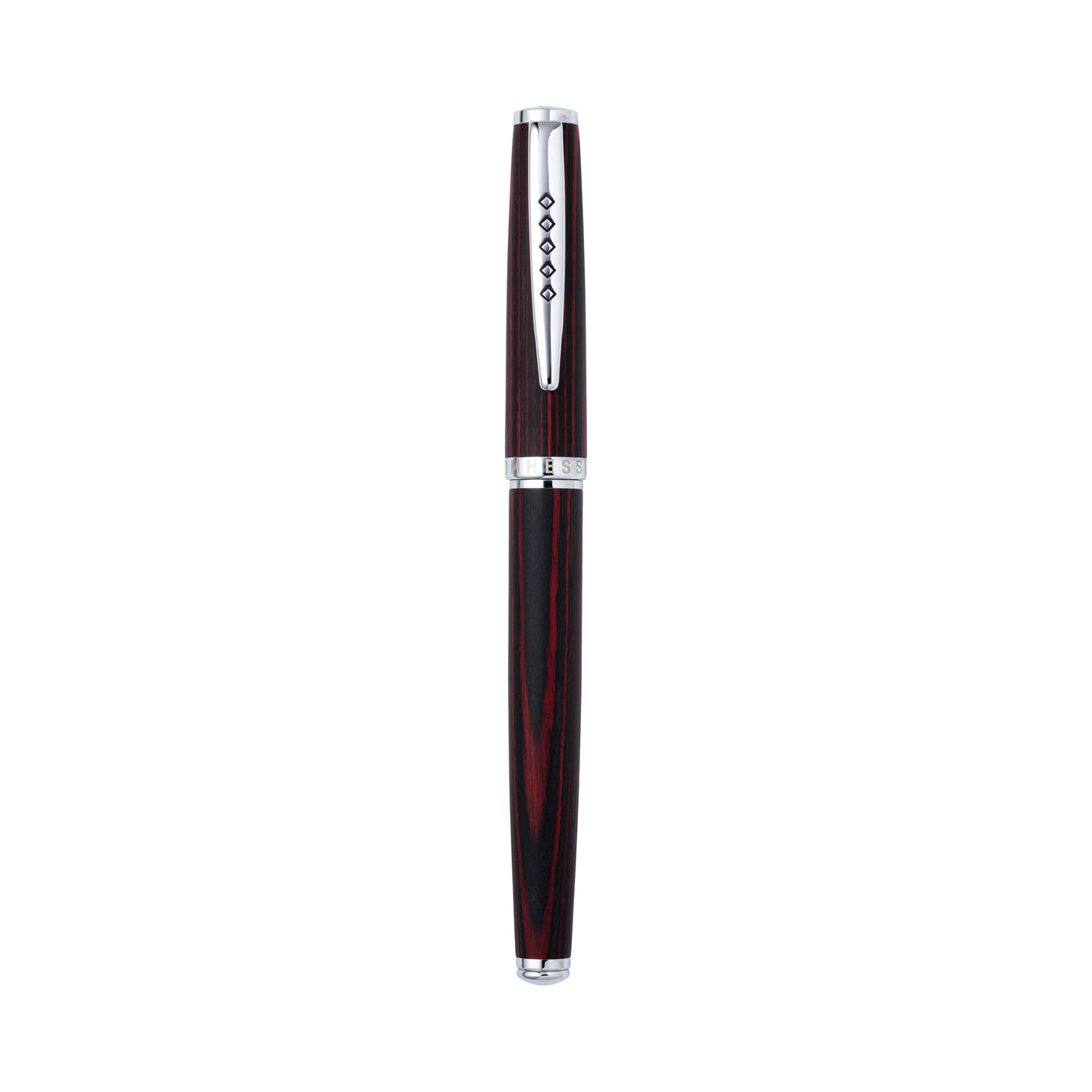 Tom Hessin Edinburgh Wooden Barrel Fountain Pen Forth Bridge Red
