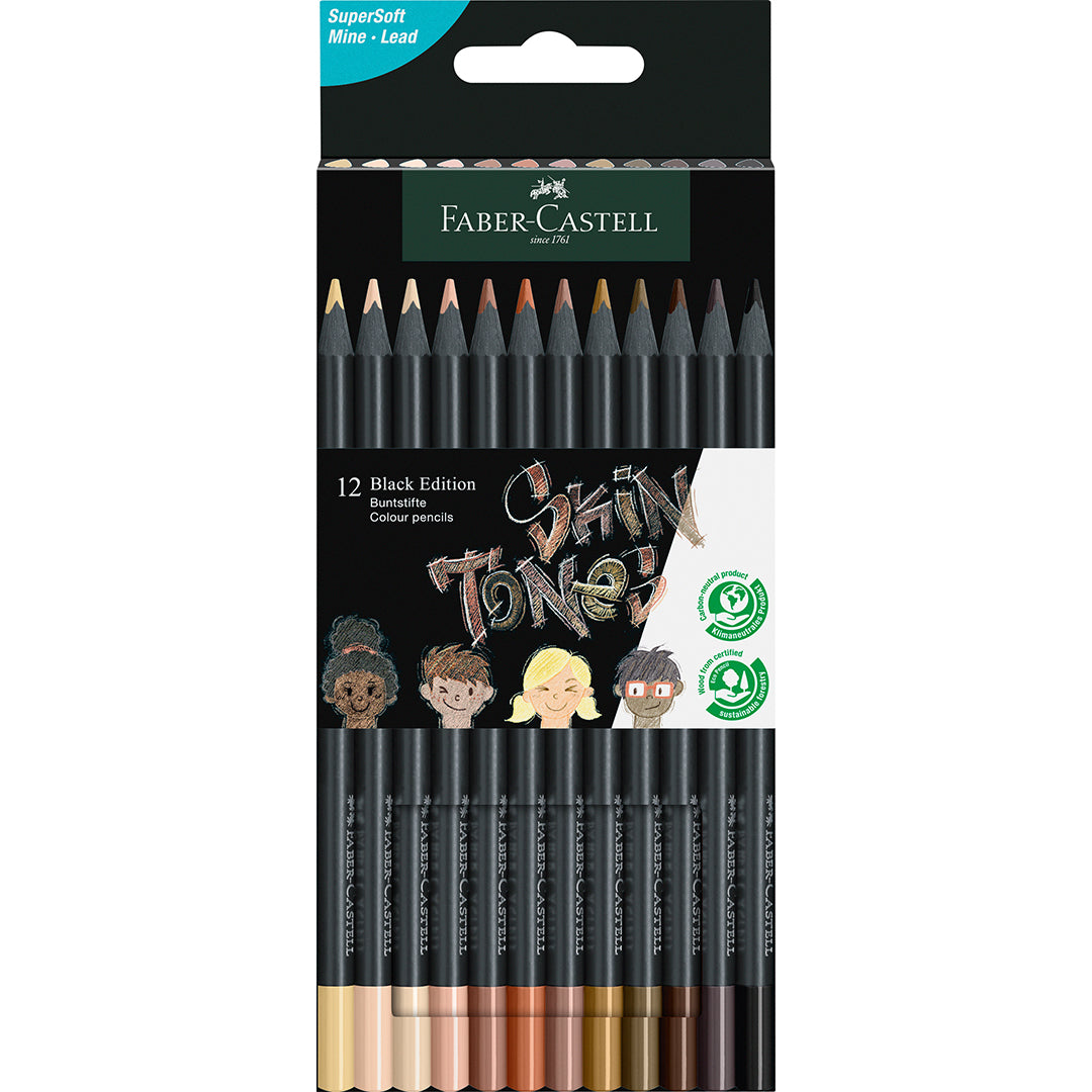 Faber-Castell Colour Pencils Black Edition Skin Tones Set of 12