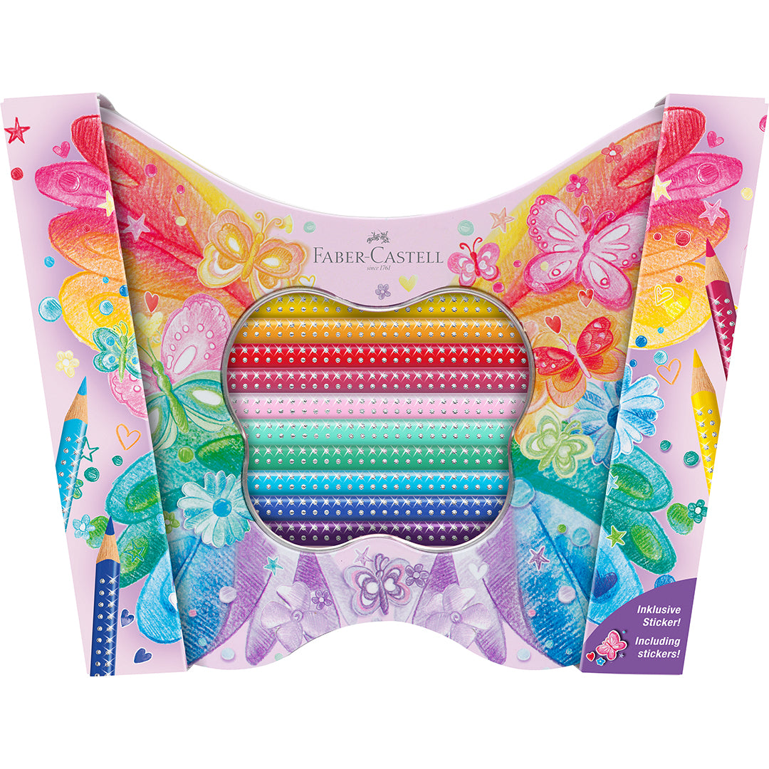 Faber-Castell Sparkle Colouring Pencils Set of 20 Butterfly