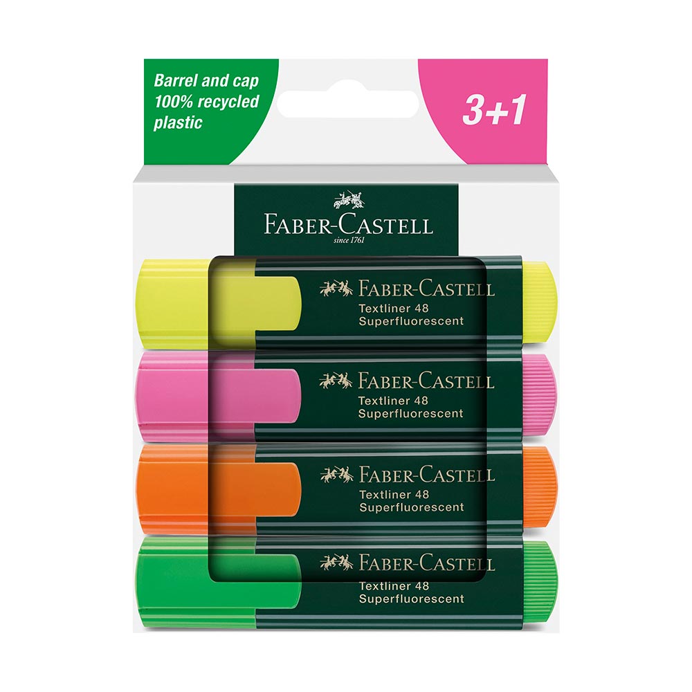 Faber-Castell Highlighter Textliner 48 Wallet Of 4