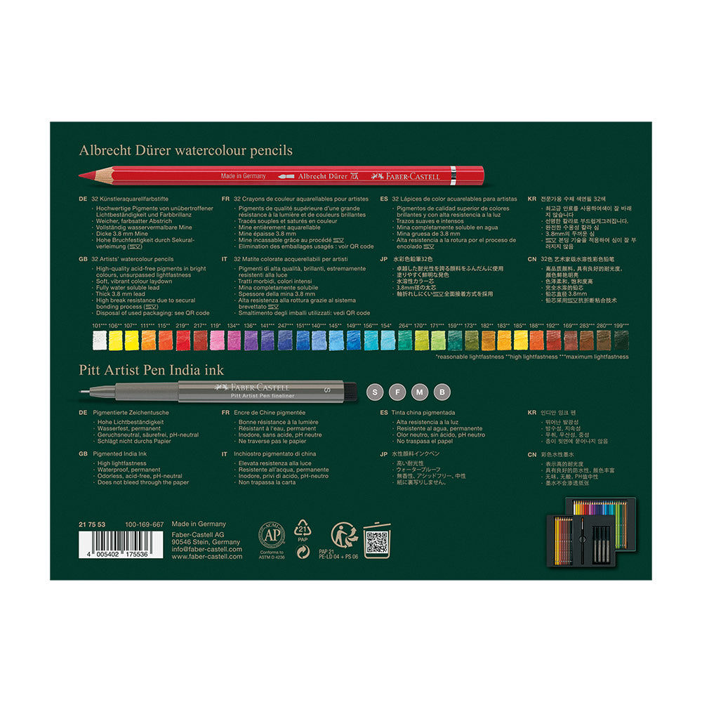 Faber-Castell Albrecht Dürer and Pitt Pen Gift Set 37 Piece