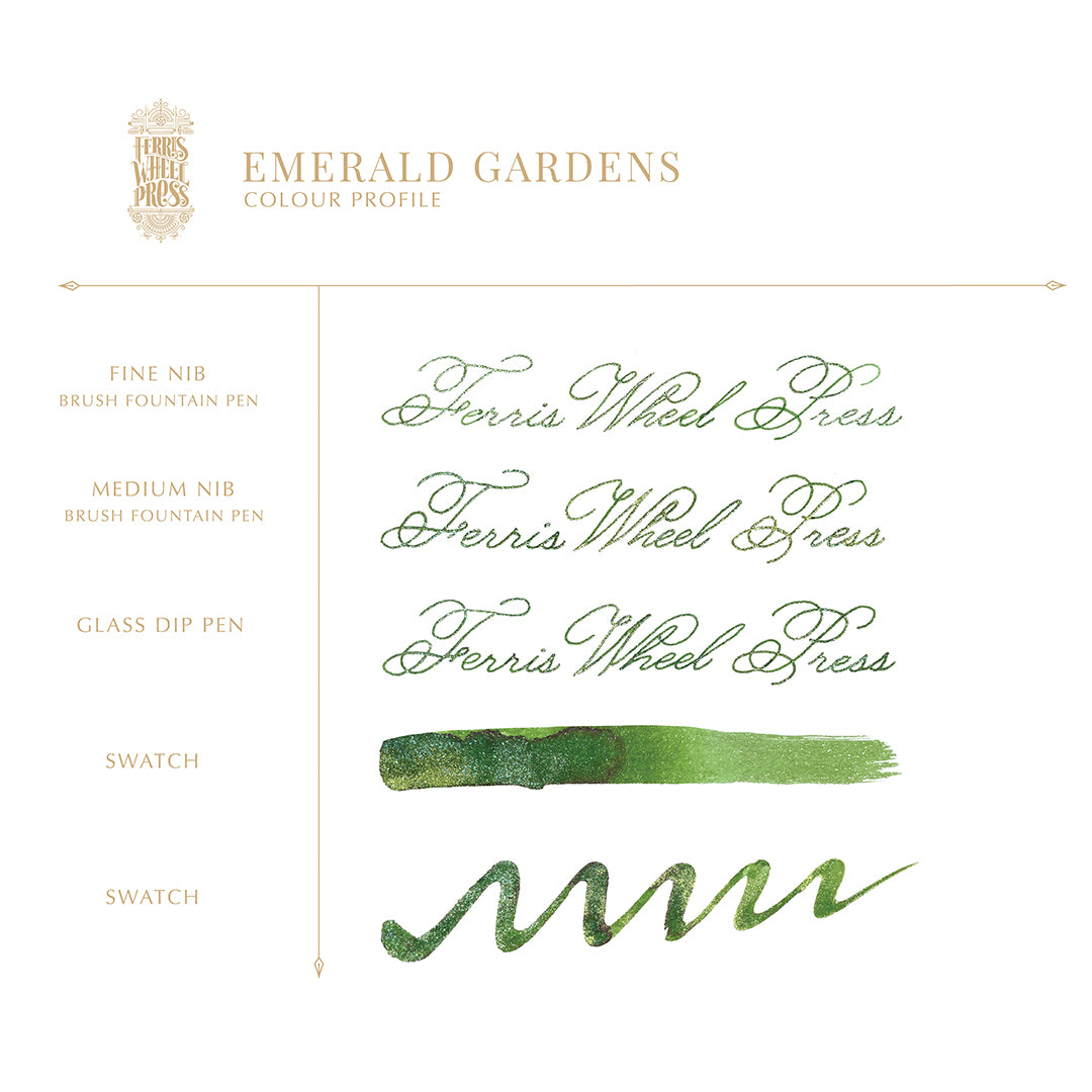 Ferris Wheel Press Ferritales Fountain Pen Ink 20ml Emerald Gardens