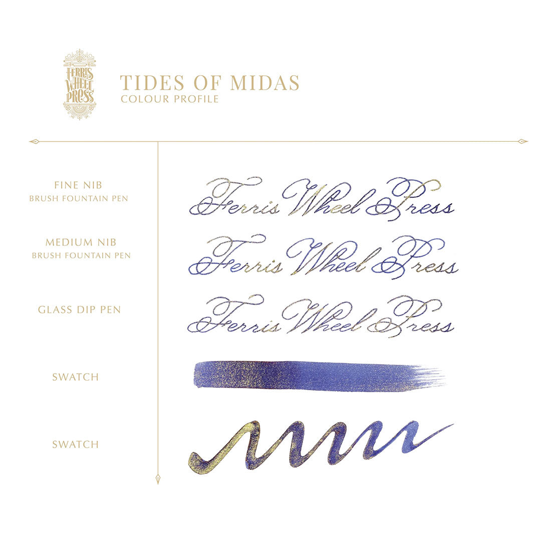 Ferris Wheel Press Ferritales Fountain Pen Ink 85ml Tides of Midas