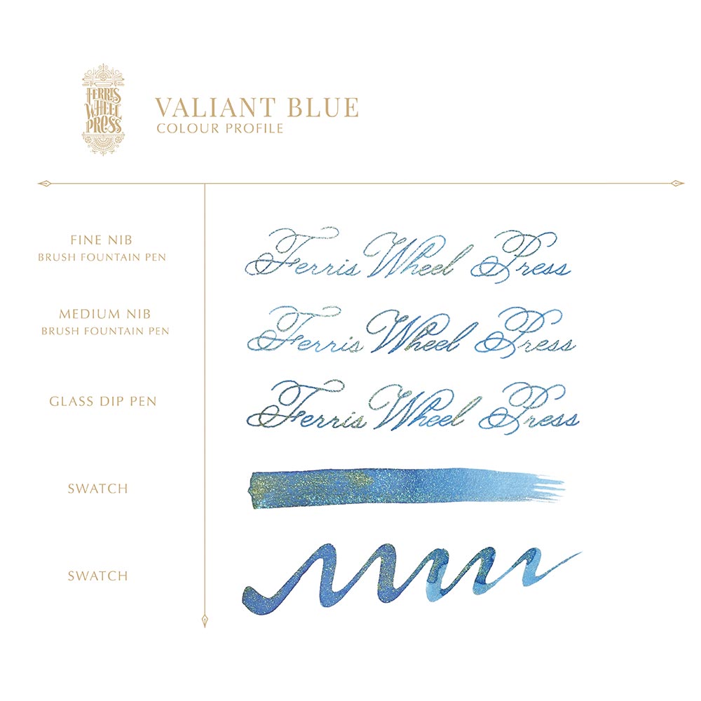 Ferris Wheel Press Ferritales Fountain Pen Ink 20ml Valiant Blue