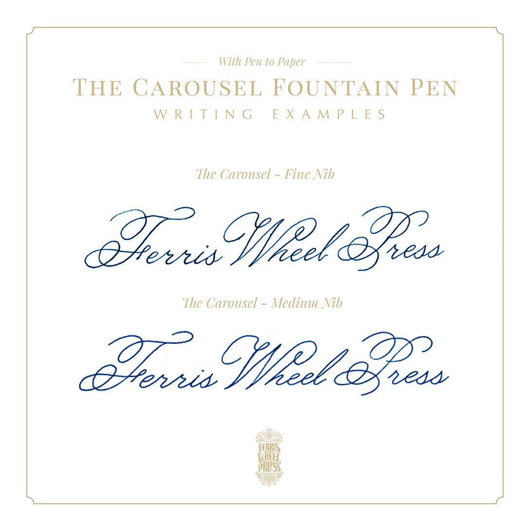 Ferris Wheel Press Aluminium Carousel Fountain Pen Rose Petal Plush