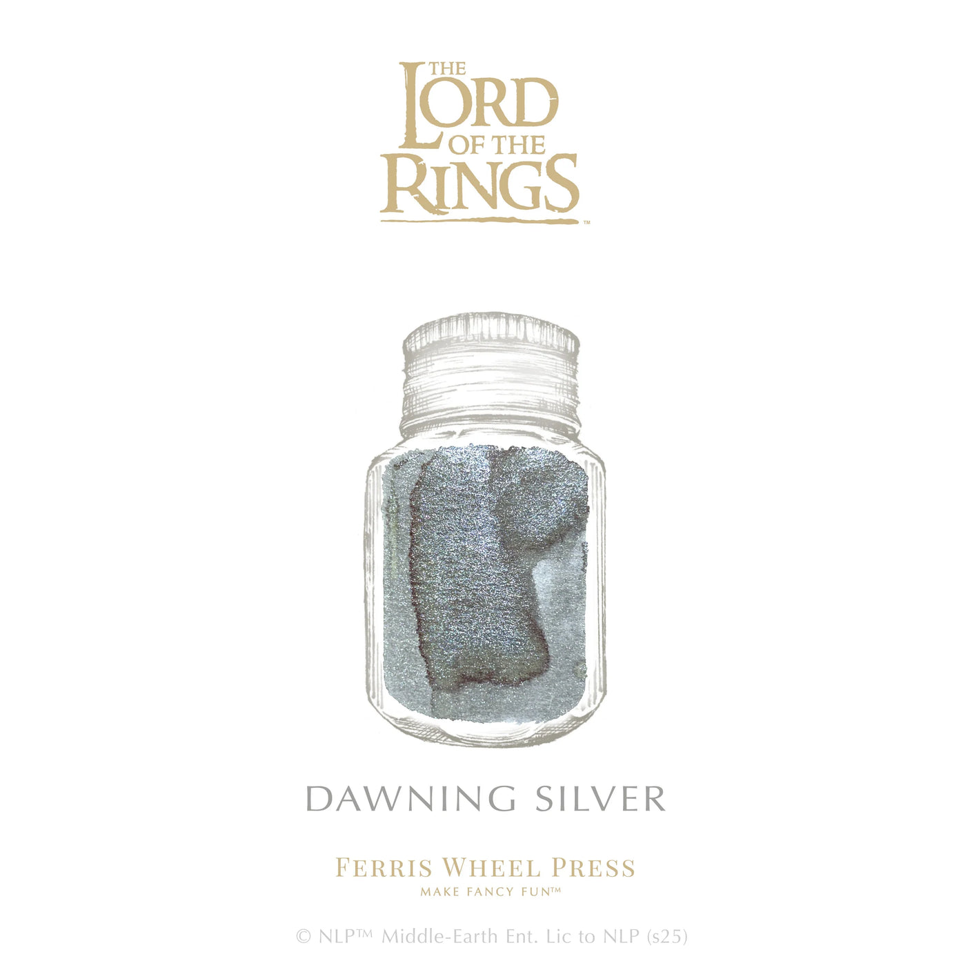 Ferris Wheel Press Lord of the Rings Fountain Pen Ink 28ml Dawning Silver