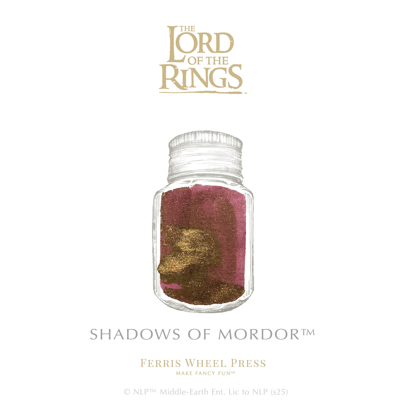Ferris Wheel Press Lord of the Rings Fountain Pen Ink 10ml Shadows of Mordor