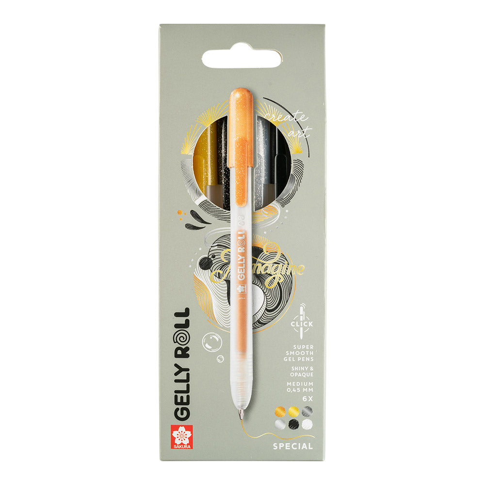 Sakura Gelly Roll Retractable Metallic Mix Set of 6