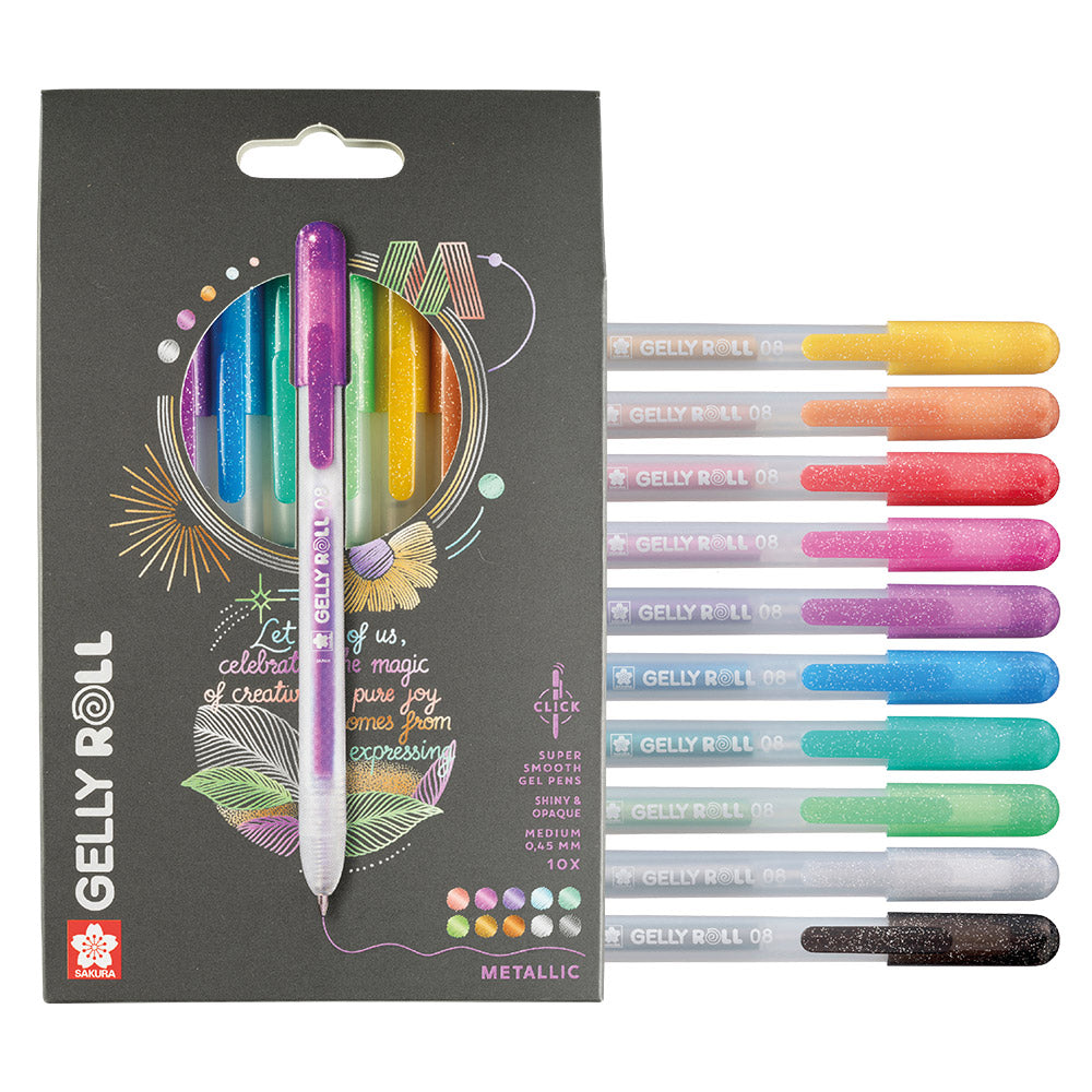 Sakura Gelly Roll Retractable Metallic Set of 10