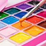 HIMI Jelly Cup Gouache Set of 24 Colours Pink Case