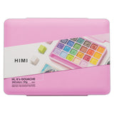 HIMI Jelly Cup Gouache Set of 24 Colours Pink Case