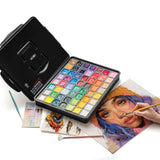 HIMI Jelly Cup Gouache Set of 56 Colours Black Case