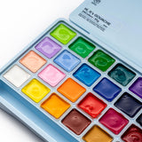 HIMI Jelly Cup Gouache Set of 24 Colours Ice Blue Case