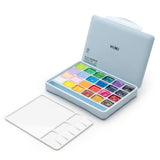 HIMI Jelly Cup Gouache Set of 24 Colours Ice Blue Case