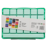 HIMI Jelly Cup Gouache Set of 24 Colours Green Case