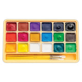 HIMI Jelly Cup Gouache Set of 18 Colours + 3 Brushes Yellow Case