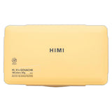 HIMI Jelly Cup Gouache Set of 18 Colours + 3 Brushes Yellow Case