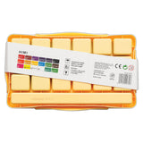 HIMI Jelly Cup Gouache Set of 18 Colours + 3 Brushes Yellow Case
