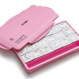 HIMI Jelly Cup Gouache Set of 18 Colours + 3 Brushes Pink Case