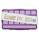 HIMI Jelly Cup Gouache Set of 18 Colours Purple Case Pastel Edition