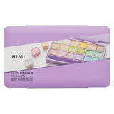 HIMI Jelly Cup Gouache Set of 18 Colours Purple Case Pastel Edition