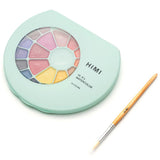 HIMI Semi-Moist Watercolour Set of 24 Pans + Brush Green Case