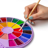 HIMI Semi-Moist Watercolour Set of 24 Pans + Brush Purple Case