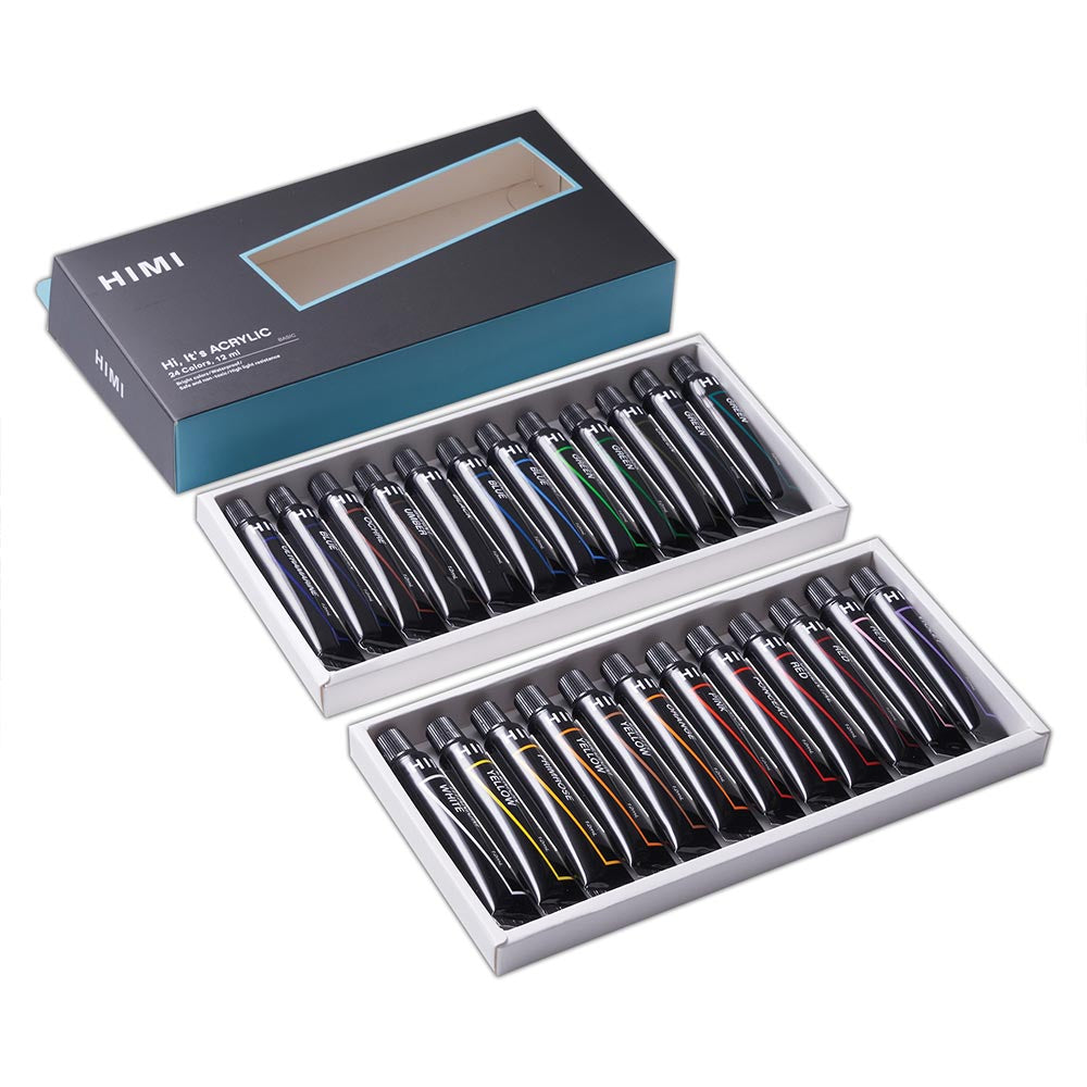 HIMI Tube Acrylic Set of 24 Colours 12ml
