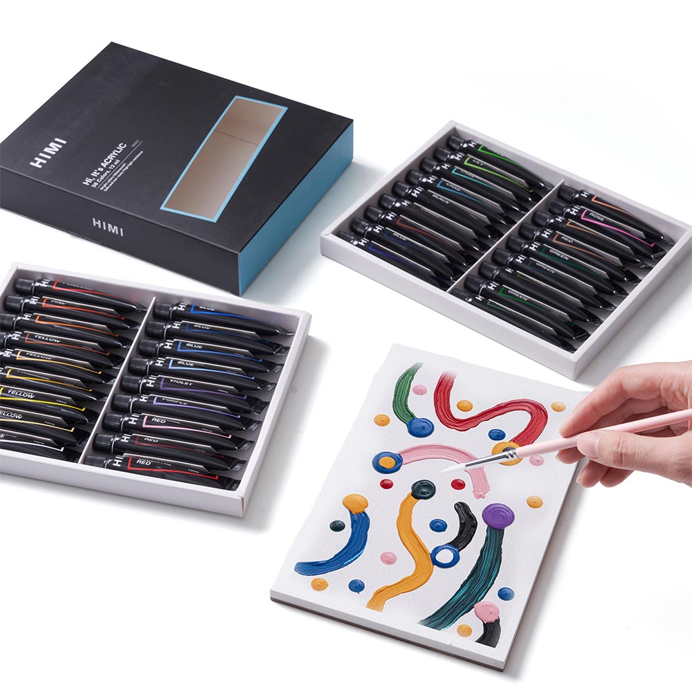 HIMI Tube Acrylic Set of 36 Colours 12ml