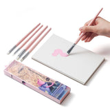 HIMI Set of 5 Brushes Filbert Flat and Round Pink