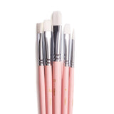 HIMI Set of 5 Brushes Filbert Flat and Round Pink