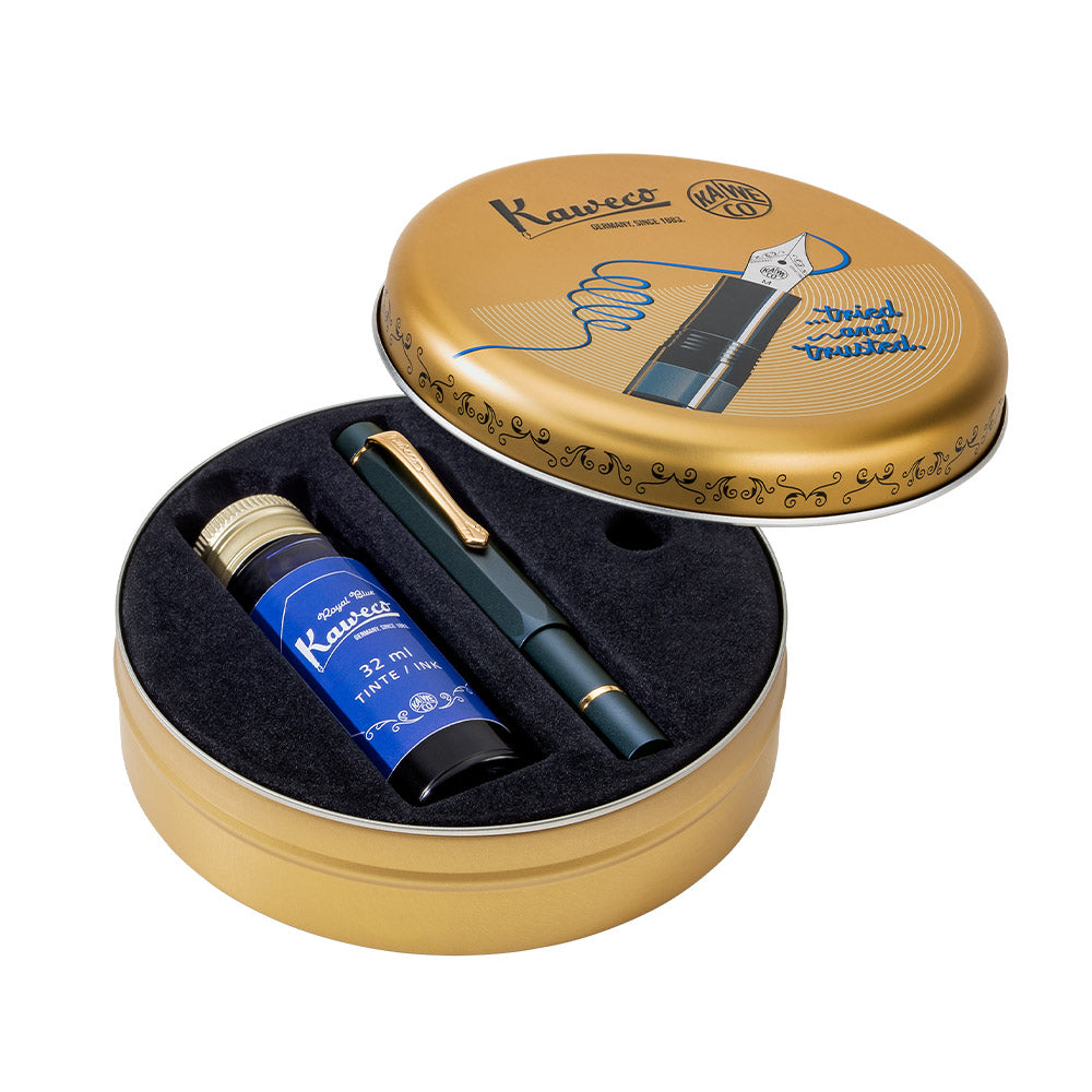 Kaweco Sport Piston Filler Fountain Pen and 32ml Ink Set Navy