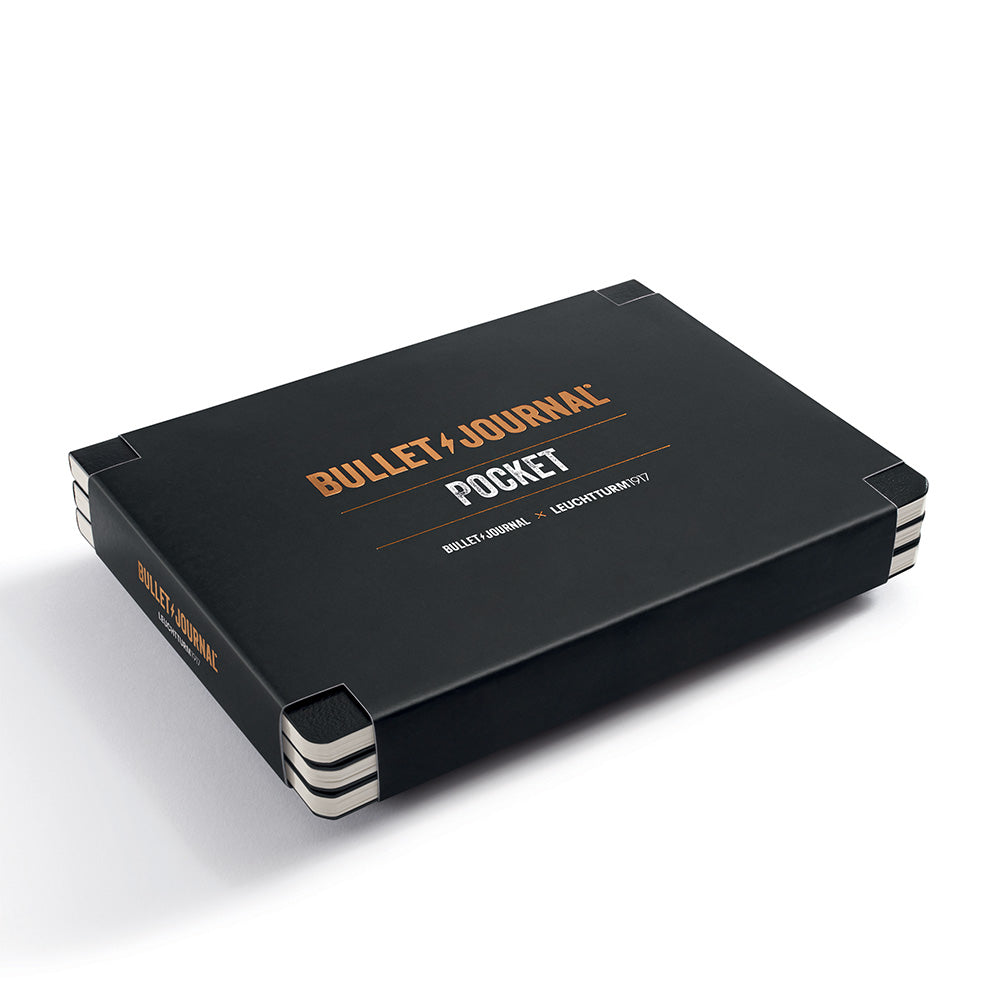 LEUCHTTURM1917 Bullet Journal Pocket Black Set of 3