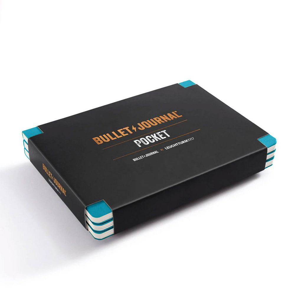 LEUCHTTURM1917 Bullet Journal Pocket Turquoise Set of 3
