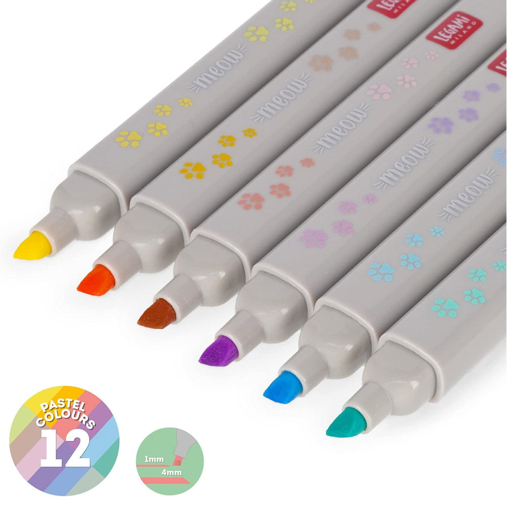 Legami 6 Dual-tip Highlighters Kitty