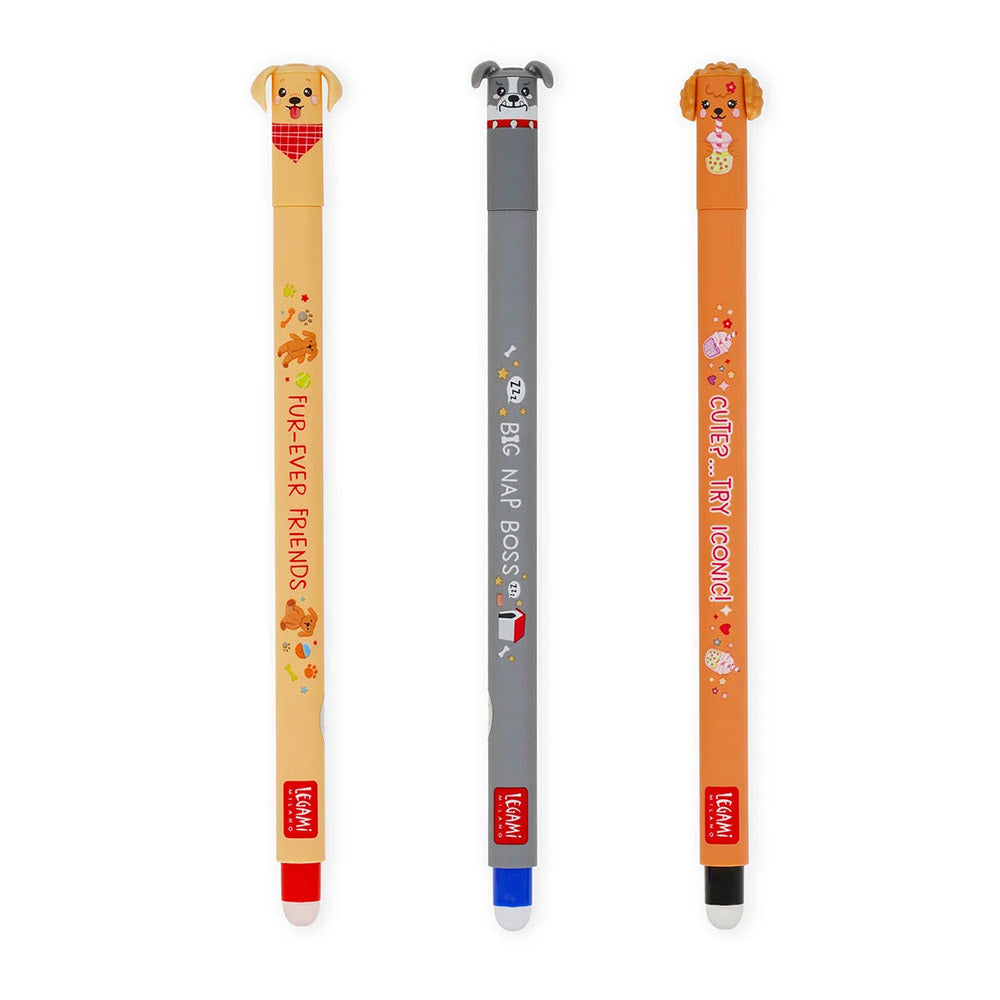 Legami Set of 3 Erasable Pens Fur-ever Friends