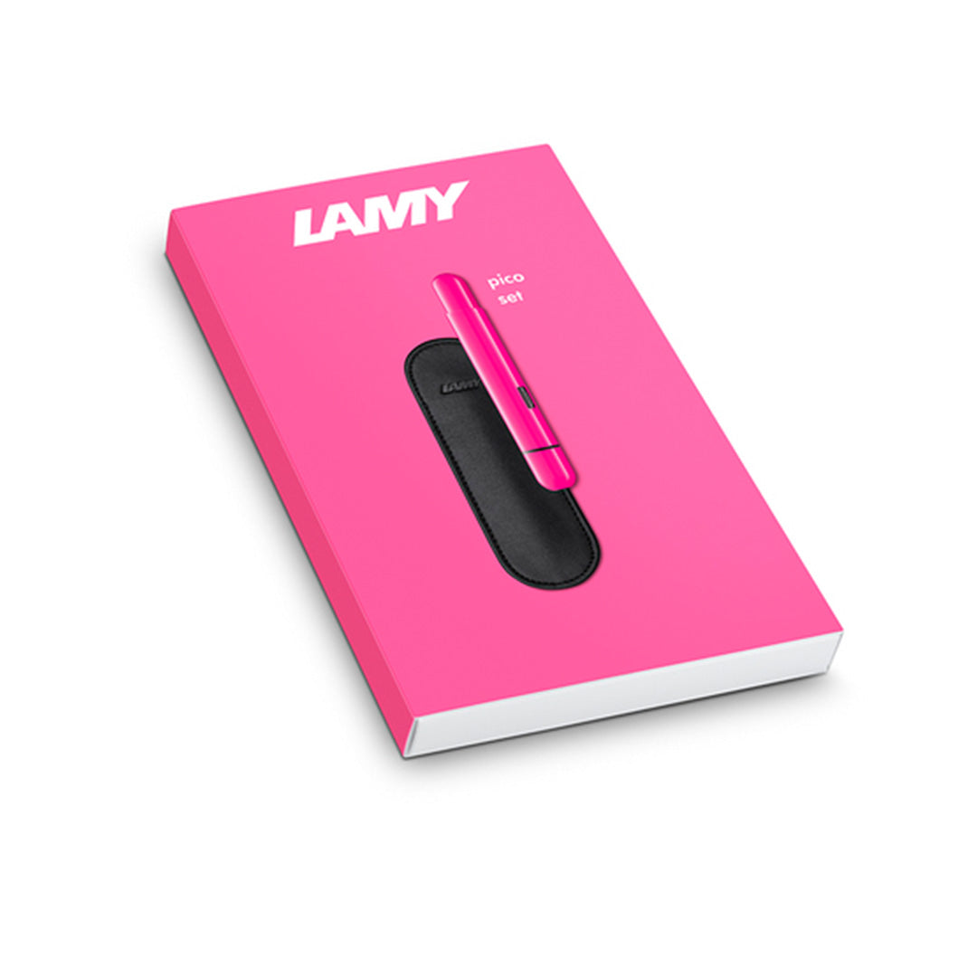 LAMY 288 KS pico Pink Ballpoint Pen and Leather Pouch set