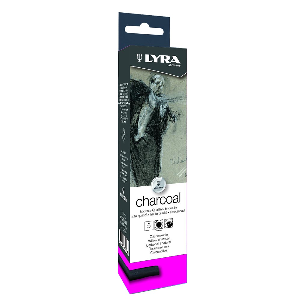 Lyra Charcoal Thick 7-9mm Box of 5