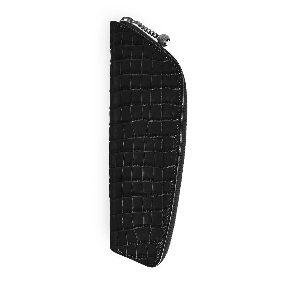 Montblanc Meisterstuck 1 Pen Pouch Black Croco-embossed