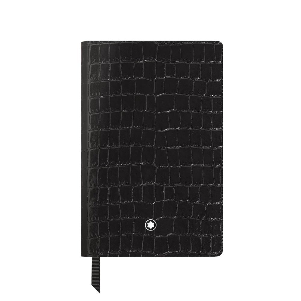 Montblanc Small Notebook Black Printed Croco Leather Lined