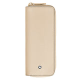 Montblanc Meisterstuck 2 Pen Pouch with Zip Cloudy Beige