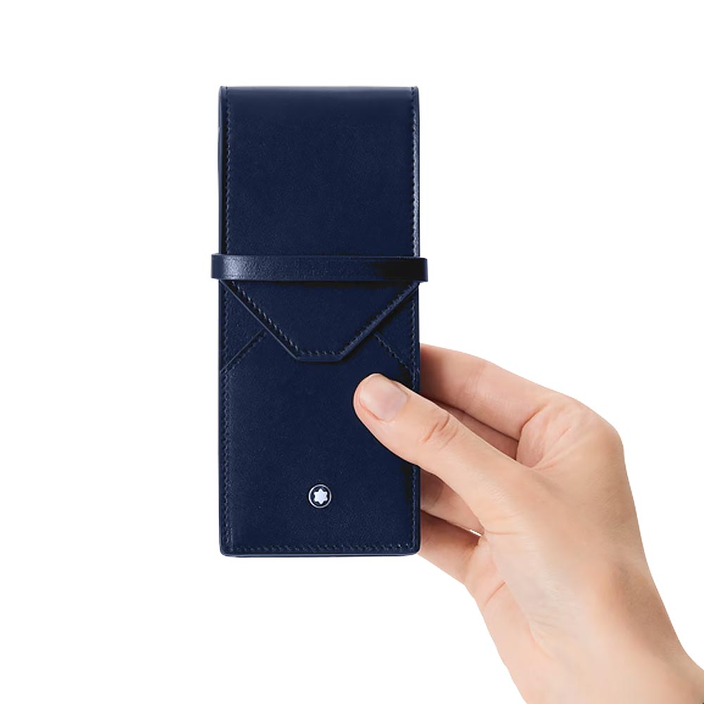 Montblanc Meisterstuck 3 Pen Pouch Ink Blue