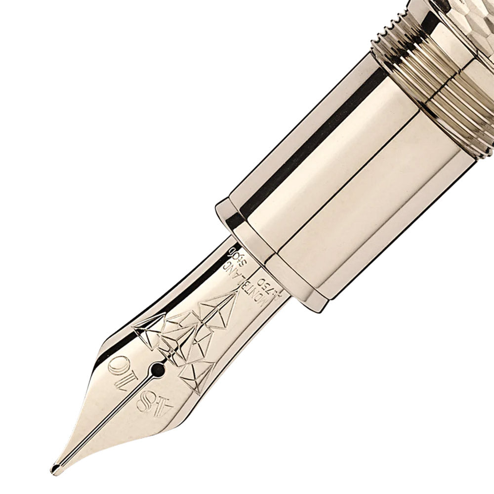 Montblanc Meisterstuck Solitaire LeGrand Fountain Pen Geometry Champagne Gold