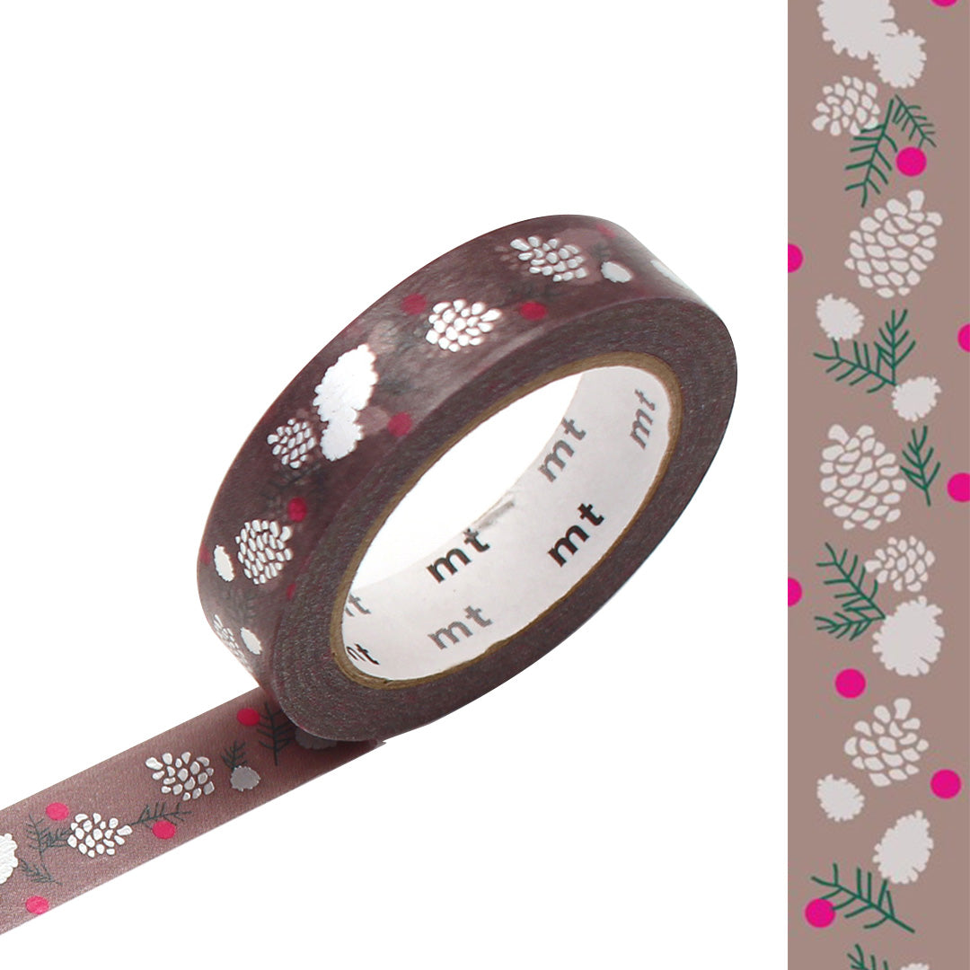 mt Washi Masking Tape - 10mm x 7m - 2023 Christmas - Pinecone