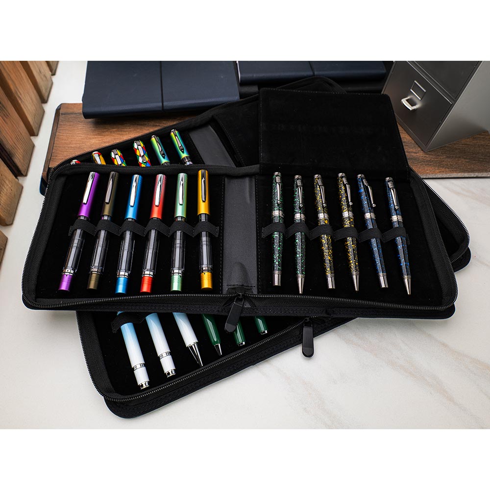 Monteverde Deluxe Collectors Pen Case Vegan Leather 12 Pens