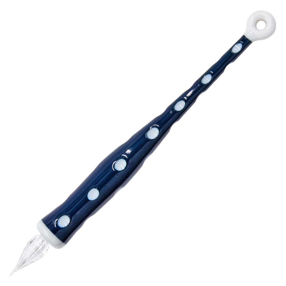 HIZEN5 Saga Collective Japanese Ceramic Glass Dip Pen Ureshino Polka Dots Full