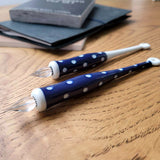HIZEN5 Saga Collective Japanese Ceramic Glass Dip Pen Ureshino Polka Dots