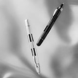Nahvalur Eclipse Retractable Fountain Pen Black Silver
